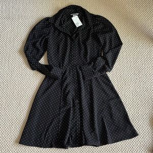 H&M black polka dot dress